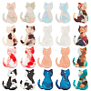 20Pcs 10 Colors Opaque Cellulose Acetate(Resin) Pendants RESI-PH0001-82-1