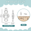 10Pcs 925 Sterling Silver Pave Clear Cubic Zirconia Flat Round Links Connector Charms STER-BC0004-22P-2