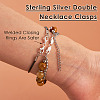 4 Sets 2 Styles Double 925 Sterling Silver Lobster Claw Clasps FIND-TA0002-22-5