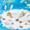 48Pcs 4 Styles Natural Mixed Shell Pendants PALLOY-HS00026-5