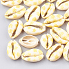 Printed Natural Cowrie Shell Beads X-SHEL-S274-03-2