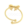 Ion Plating(IP) 304 Stainless Steel Open Cuff Rings for Women RJEW-S409-01G-01-3