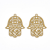 430 Stainless Steel Filigree Pendants STAS-T042-15D-2