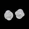 Frosted Transparent Acrylic Beads OACR-P029-16B-01-4