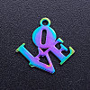 Valentine's Day Ion Plating(IP) 201 Stainless Steel Charms STAS-Q201-JN170-1
