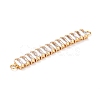 Brass Clear Cubic Zirconia Links Connectors ZIRC-G170-24G-3