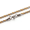 304 Stainless Steel Rope Chain Necklaces STAS-M174-012C-1