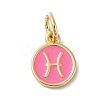 Real 18K Gold Plated Brass Enamel Charms KK-L216-001G-A04-1