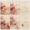 3 Sets 2 Style Alloy Enamel Charms Flat Round with Alphabet & Number ENAM-FH0001-14-3