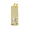 Brass Micro Pave Clear Cubic Zirconia Pendants KK-P266-06G-K-1