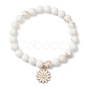 Daisy Alloy Enamel Charm Bracelets BJEW-JB12412-2