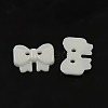 Bowknot Acrylic 2-Hole Button Fit Handcraft & Costume Sewing X-BUTT-E023-A-01-2
