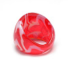 Handmade Lampwork Wide Band Finger Rings RJEW-T002-01-B-5