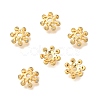 Brass Micro Pave Clear Cubic Zirconia Bead Caps KK-G600-19G-1