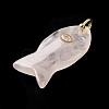 Natural Rose Quartz Pendants G-Z102-02G-09-2