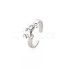 Non-Tarnish 304 Stainless Steel 12 Constellations/Zodiac Signs Open Cuff Ring for Women RJEW-S405-156P-G-3