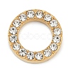 PVD Vacuum Plating 304 Stainless Steel Crystal Rhinestone Linking Rings STAS-Z082-01G-01-1