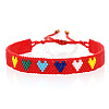 Bohemian Glass Seed Beaded Braided Bead Bracelets for Women NO2145-5