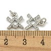 Rack Plating Brass Micro Pave Cubic Zirconia Pendants KK-K386-02F-P-3