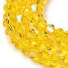 Transparent Electroplate Glass Beads Strands GLAA-F029-3mm-D22-3