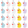 20Pcs Opaque Resin Pendants RESI-TADJ0001-09-2