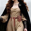 1 Bag PU Leather Medieval Waist Belt Bag with Belt AJEW-CL0003-57-5