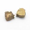 Brass Prayer Box Pendants KK-F722-26C-RS-2