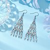 Non-Tarnish 304 Stainless Steel Bar Link Chain Dangel Earrings EJEW-JE05839-02-2