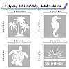 4Pcs 4 Styles PET Waterproof Self-adhesive Car Stickers DIY-WH0308-255J-2
