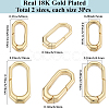 6Pcs 2 Styles Brass Spring Gate Rings KK-SC0006-33-2