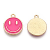 Light Gold Tone Alloy Enamel Pendants ENAM-N056-197A-1