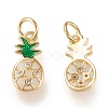 Brass Micro Pave Clear Cubic Zirconia Charms LS-ZIRC-K086-01G-2