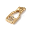 Brass Micro Pave Cubic Zirconia Pendants KK-F865-21G-2