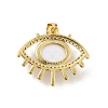Brass Micro Pave Cubic Zirconia Pendants KK-B059-41G-D-2