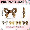 160Pcs 4 Colors Tibetan Style Alloy Beads FIND-ME0003-51-2