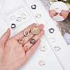20Pcs 5 Style Stainless Steel Huggie Hoop Earrings Findings STAS-SC0004-51-3