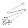 Non-Tarnish 201 Stainless Steel Origami Pendant Necklaces NJEW-T009-JN090-1-40-2