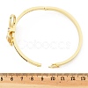 Brass Micro Pave Clear Cubic Zirconia Hinged Bangles for Women BJEW-K274-04G-5