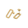 Ion Plating(IP) 304 Stainless Steel Hollow Rectangle Stud Earrings for Woman EJEW-N097-002LG-2