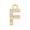 Golden Tone Alloy Rhinestone Pendants PW-WGCC773-06-1