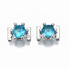 Brass Micro Pave Cubic Zirconia Cabochons X-KK-S061-48P-G-NR-1