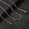 1.2MM 304 Stainless Steel Snake Chain Necklaces for Women Men STAS-V011-04B-G-1