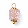 Crackle Glass Pendants PALLOY-JF01455-2