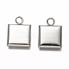 Non-Tarnish 304 Stainless Steel Pendant Cabochon Settings X-STAS-I176-07P-2