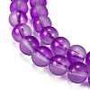 Frosted Transparent Glass Bead Strands X1-GLAA-P065-8mm-15-4