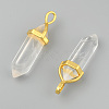 Natural Quartz Crystal Pointed Pendants X-G-G902-A12-2