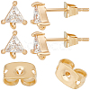 10Pcs Brass Stud Earring Findings KK-BBC0012-97-1