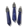 Dyed Natural Lapis Lazuli Pointed Big Pendants G-F766-02AS-07-1
