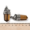 Natural Tiger Eye Faceted Sword Pendants G-Q163-01AS-03-3