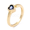 Brass Micro Pave Cubic Zirconia Cuff Rings RJEW-M138-13G-4